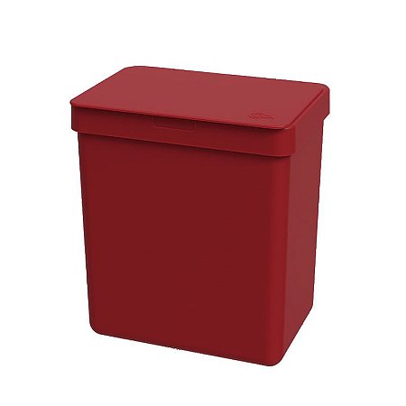 LIXEIRA PIA SINGLE 2,5L VERMELHA BOLD - COZA