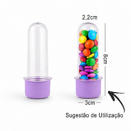 Tubete 8cm Lilás - Plast Qualy