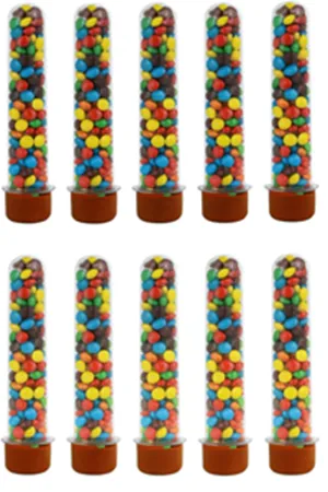 Tubete 13cm Marrom c/10 - Plast Qualy