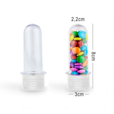 Tubete 8cm Branco c/10 - Plast Qualy