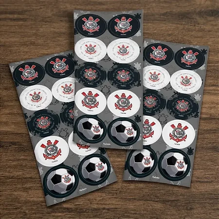 Adesivo Redondo Corinthians 2023 c/30 - Festcolor