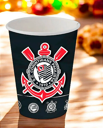 Copo Papel 200ml Corinthians 2023 c/8 - Festcolor