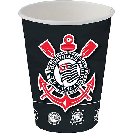 Copo Papel 200ml Corinthians 2023 c/8 - Festcolor