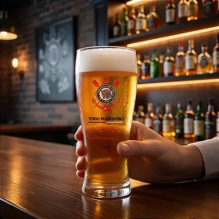 Copo Cerveja Larger 300ml Corinthians - Allmix