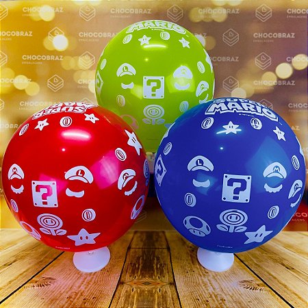 Balão 9" Super Mario c/25 - Festcolor