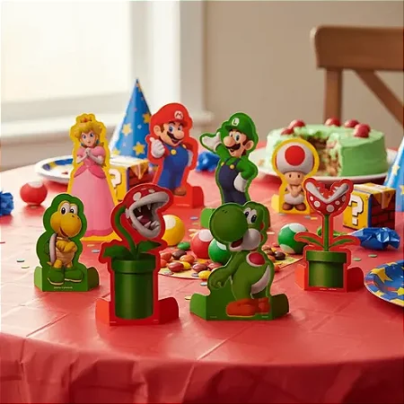 Decoração Mesa Super Mario c/8 - Festcolor