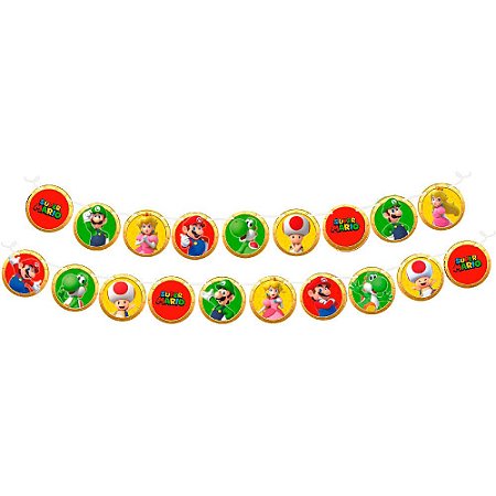 Faixa Decorativa Super Mario - Festcolor