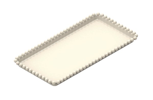 Bandeja Esfera Retangular 25X13 Bege - Honor