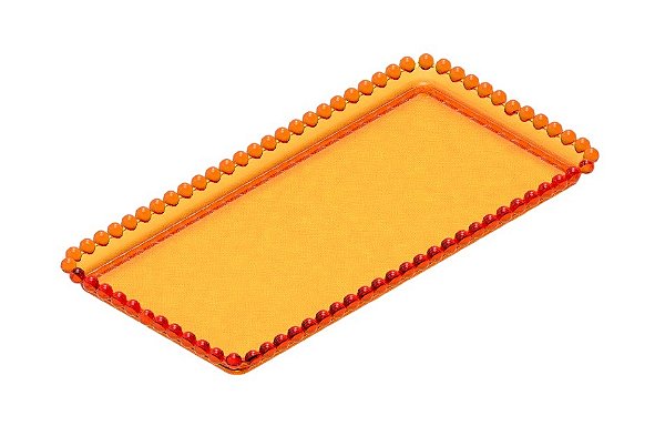 BANDEJA ESFERA RETANGULAR 25X13 LARANJA NEON- HONO