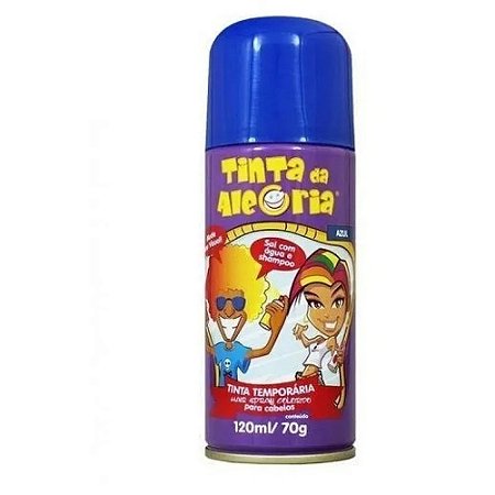 Tinta Cabelos Spray 120Ml Azul  - Dalegria