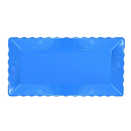 Bandeja Retangular 30X15Cm Azul Escuro - Plast Art
