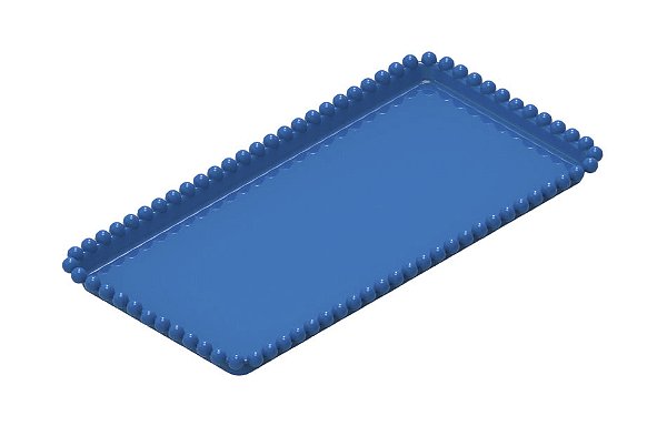 Bandeja Esfera Retangular 25X13 Azul Royal- Honori