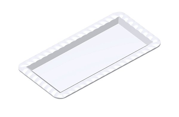 Bandeja Retangular 15X30 Branca - Honorio