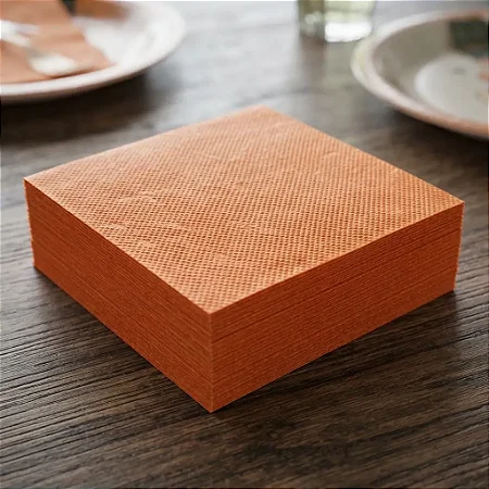 Guardanapo Papel 20X23Cm Laranja - Camp Festas