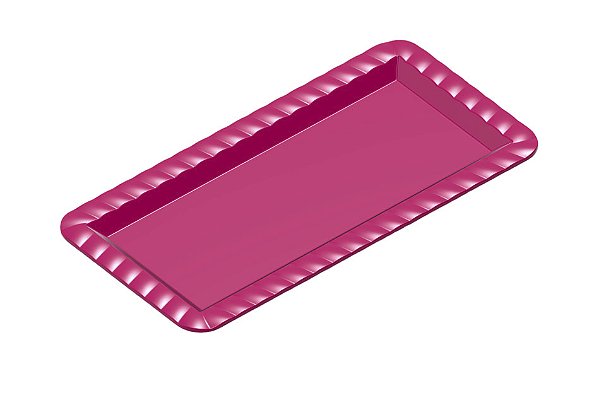 Bandeja Retangular 15X30 Pink - Honorio