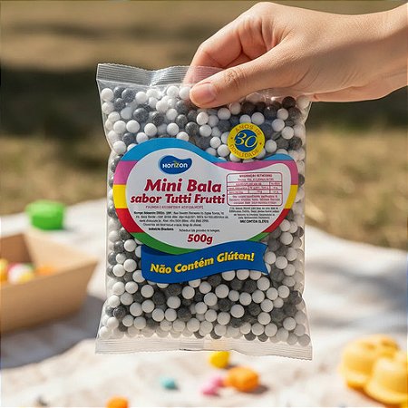 Mini Bala 500G Preta/Branca - Horizon