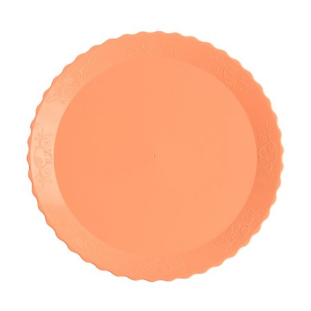 Bandeja Redonda 30Cm Salmao - Plast Art