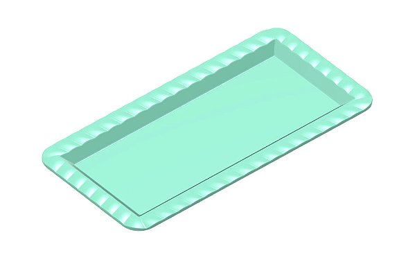 Bandeja Retangular 15X30 Verde Candy - Honorio
