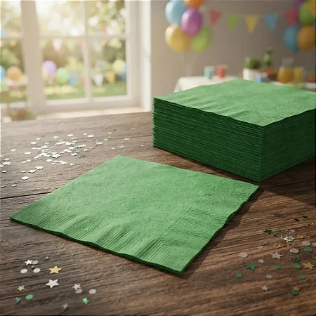 Guardanapo Papel 20X23Cm Verde Claro - Camp Festas