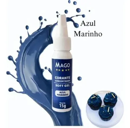 Corante Soft Gel 15G Azul Marinho - Mago