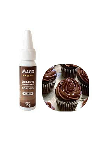 Corante Soft Gel 15G Marrom - Mago