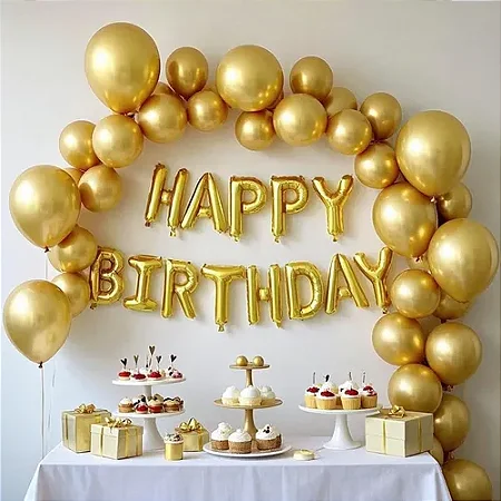 BALAO DOURADO ALUMINIO - HAPPY DAY