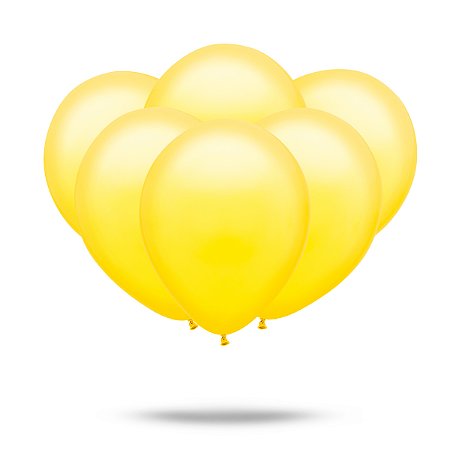 Balão 9 Liso Amarelo com 50 - Festcolor