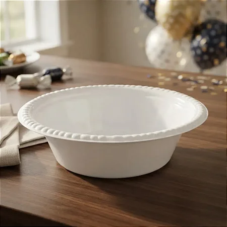 Prato Fundo Bio Branco 12 cm c/10 - Trik Trik