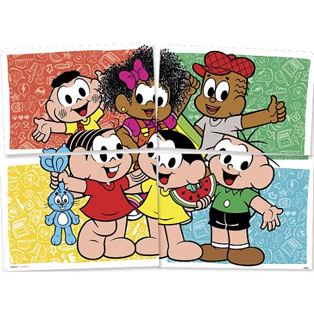 Painel 4 Lâminas Turma da Mônica New - Festcolor