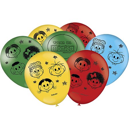 Balão 9 Decorações Turma da Mônica New Com 25 - Festcolor