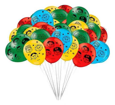 Balão 9" Turma da Mônica New c/25 - Festcolor