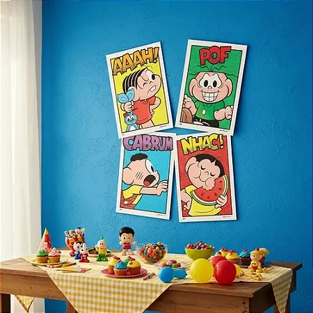 Quadro Decorativo Turma da Mônica New c/4 - Festcolor