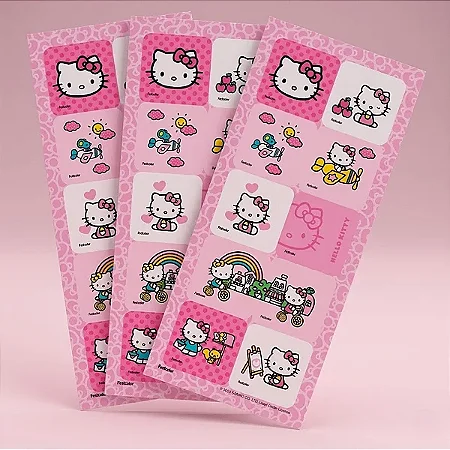 Adesivo Quadrado Hello Kitty c/30 - Festcolor