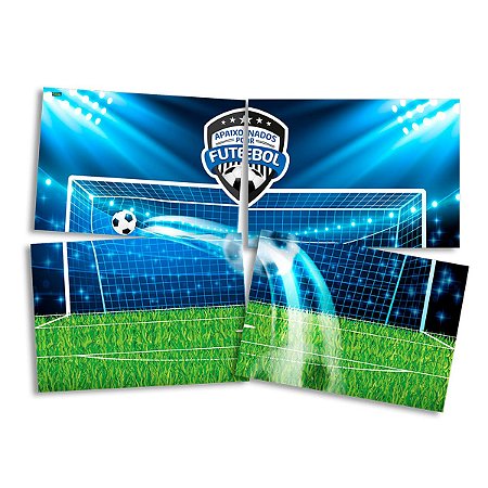 Painel 4 Laminas Apaixonados por Futebol - Festcolor