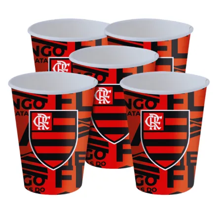 Copo Papel 200ml Flamengo 2023 c/8 - Festcolor