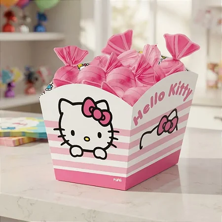 Cachepot Médio Hello Kitty c/8 - Festcolor