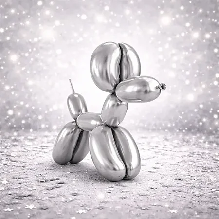 BALAO CANUDO PLATINO PRATA C/25 - PIC PIC