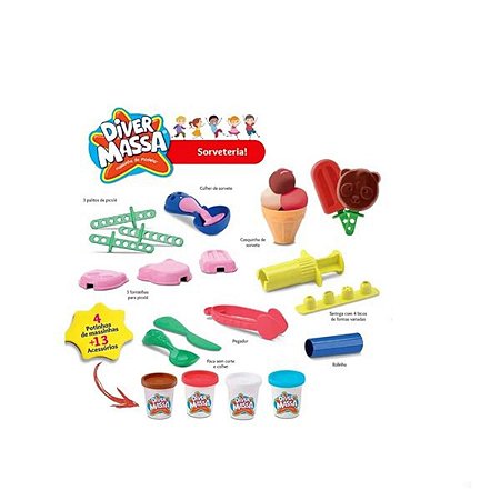 KIT DIVER MASSA SORVETERIA - Divertoys