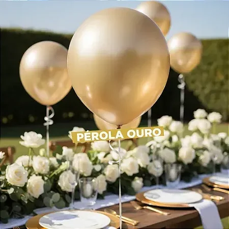 BALAO 9 PEROLA OURO C/25 - PIC PIC