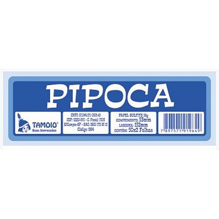 FICHA C/50 FOLHAS PIPOCA
