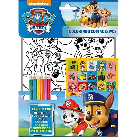 LIVRO COLORIR PATRULHA CANINA C/ADESIVOS