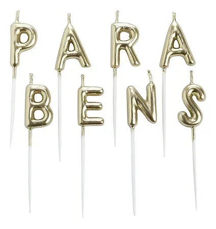 VELA DESIGN PARABENS C/8 DOURADO