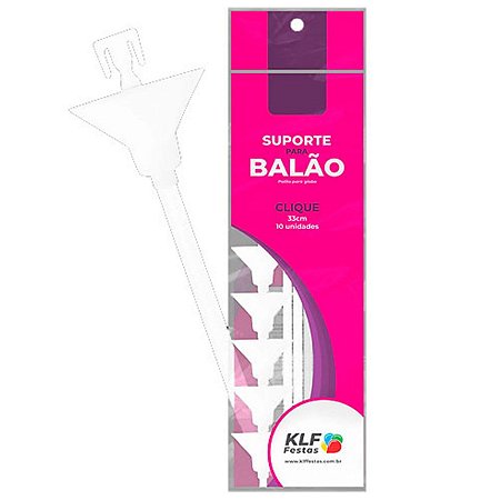 KIT SUPORTE BALAO CLIQUE 33CM C/10 BRANCO
