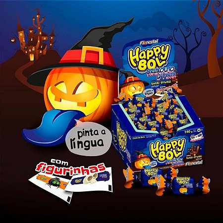 CHICLE HAPPY BOL BRUXOLITO 140G QPINTA