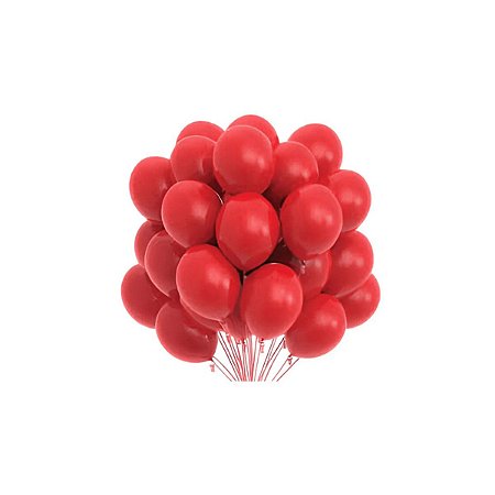 BALAO 9 LISO PARTY VERMELHO C/50