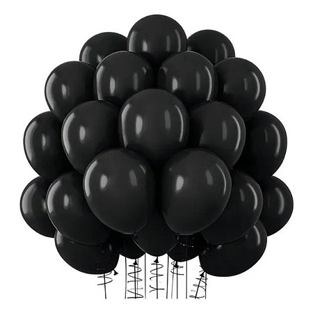 BALAO 9 LISO PARTY PRETO C/50