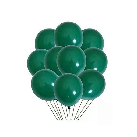 BALAO 9 LISO PARTY VERDE ESCURO C/50