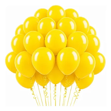 BALAO 9 LISO PARTY AMARELO C/50 - JOY