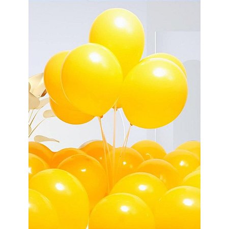 BALAO 9 LISO PARTY AMARELO C/50