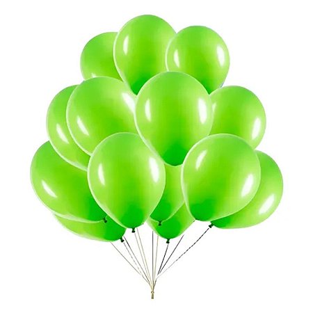 BALAO 9 LISO PARTY VERDE LIMAO C/50